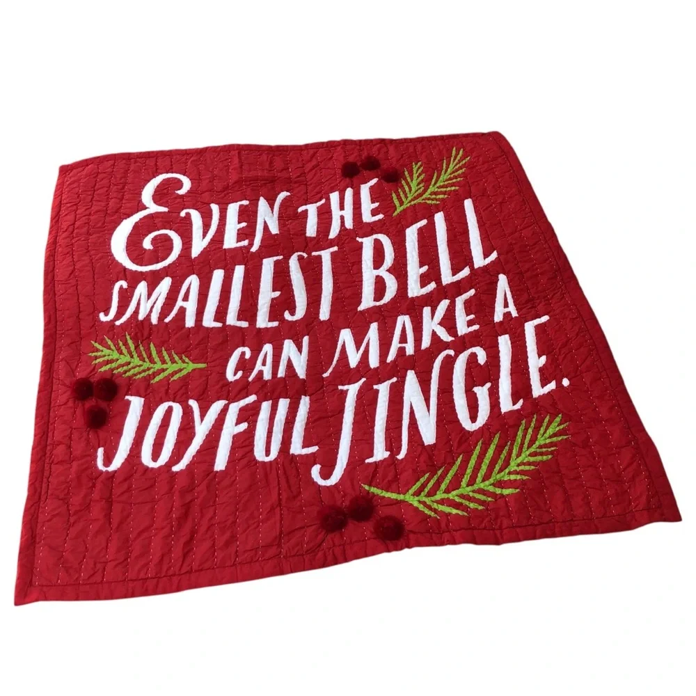 Hallmark Baby Cotton Made India Christmas Quilt Trow Decor “Even the smallest…..
